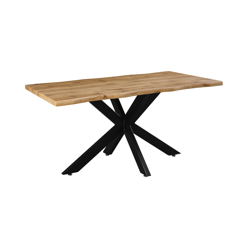 Tραπέζι Gilman pakoworld MDF sonoma-μαύρο 150x90x75εκ 235-000021 Tραπέζι Gilman pakoworld MDF sonoma-μαύρο 150x90x75εκ 235-000021