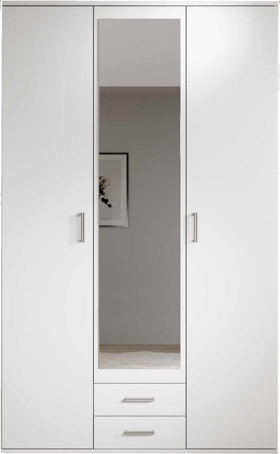 Lh-homefurniture Ντουλάπα Karl με καθρέπτη Λευκή 120x196x54cm A_24116-KRL Lh-homefurniture Ντουλάπα Karl με καθρέπτη Λευκή 120x196x54cm A_24116-KRL