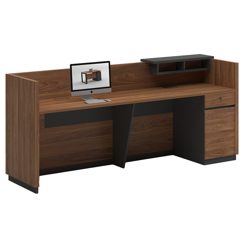 Γραφείο reception Oscar pakoworld καρυδί-ανθρακί 180x65x76εκ 246-000005 Γραφείο reception Oscar pakoworld καρυδί-ανθρακί 180x65x76εκ 246-000005