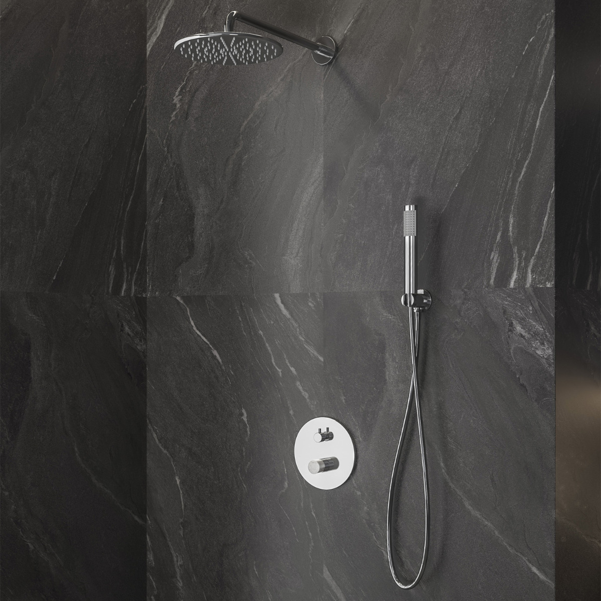 KARAG  JOAN Σετ μπαταρίας εντοιχισμού ντους JOAN Marmo Bianco 24668-MB-SET KARAG KARAG-5206836686554