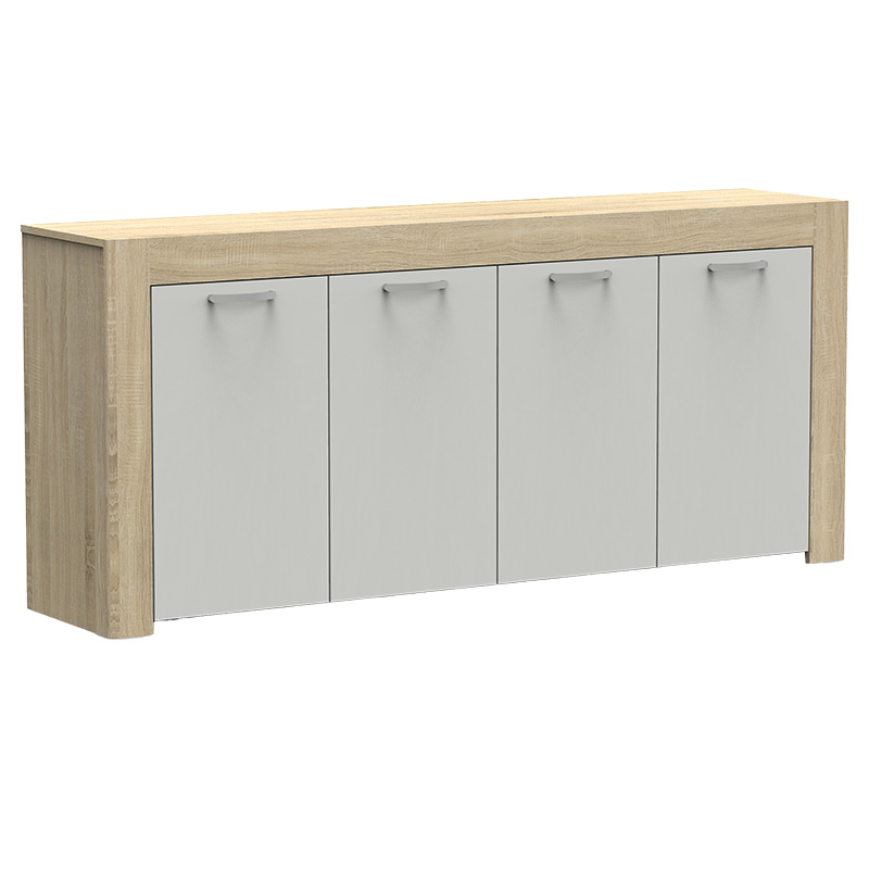 Μπουφές Haven pakoworld sonoma-λευκό 180x40x80εκ 248-000006 Μπουφές Haven pakoworld sonoma-λευκό 180x40x80εκ 248-000006