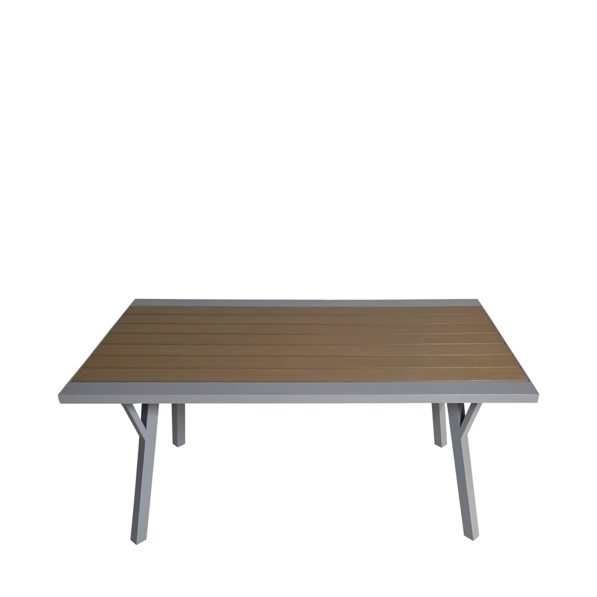 Artekko Alu Τραπέζι με Γκρι Σκελετό Αλουμινίου και Καφέ Polywood Επιφάνεια (60x87x103)cm Artekko 248-4101-C
