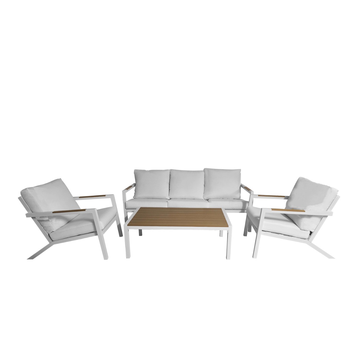 Artekko Alu Σετ Σαλόνι Εξωτερικού Χώρου με Τριθέσιο Καναπέ 2 Πολυθρόνες και Τραπέζι Artekko 248-4105-S