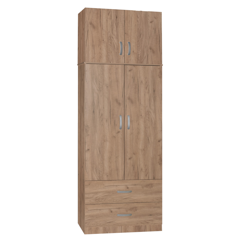 Ντουλάπα δίφυλλη και πατάρι Zelia pakoworld φυσικό 79x42x240εκ. 249-000045 Ντουλάπα δίφυλλη και πατάρι Zelia pakoworld φυσικό 79x42x240εκ. 249-000045