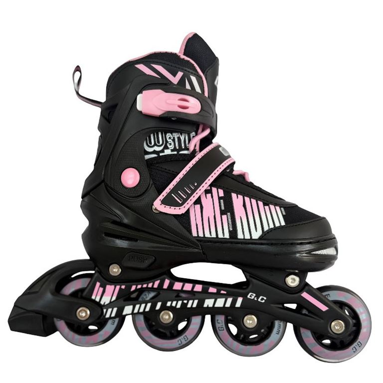 Αυξομειούμενα Πατίνια Roller GC BW 166 Μαύρο/Ροζ IN-LINE SKATES Medium(35-38)