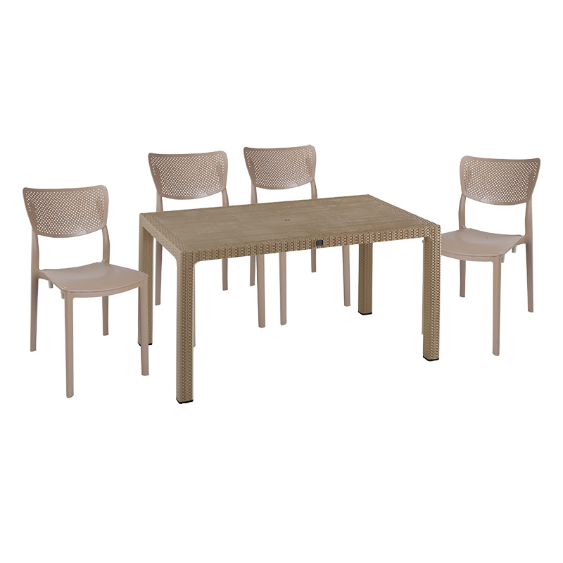 Τραπεζαρία Explore-Ignite pakoworld σετ 5τεμ PP cappuccino 150x90x73,5εκ. 253-000061 Τραπεζαρία Explore-Ignite pakoworld σετ 5τεμ PP cappuccino 150x90x73,5εκ. 253-000061