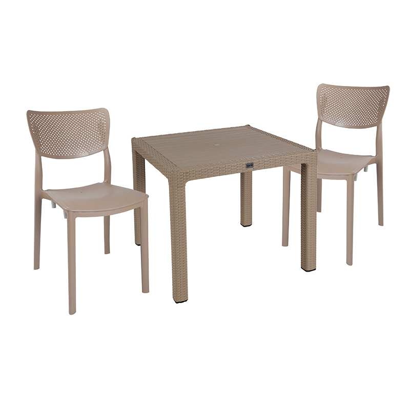 Τραπεζαρία Explore-Ignite pakoworld σετ 3τεμ PP cappuccino 90x90x73,5εκ 253-000072 Τραπεζαρία Explore-Ignite pakoworld σετ 3τεμ PP cappuccino 90x90x73,5εκ 253-000072