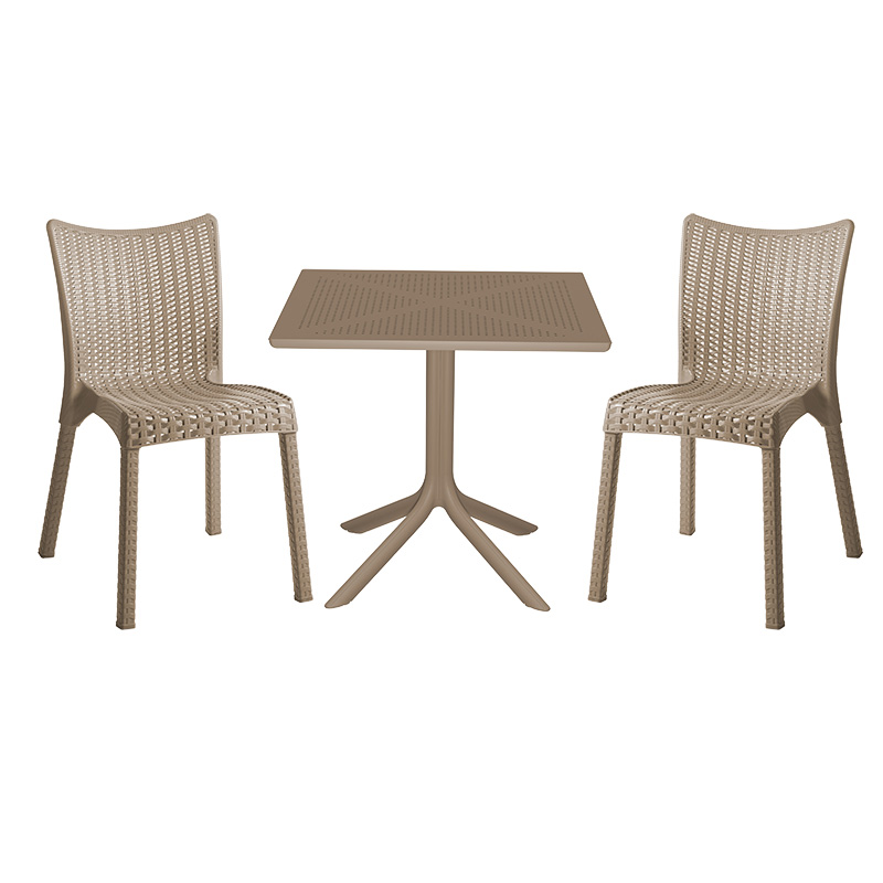 Τραπεζαρία Groovy-Confident pakoworld σετ 3τεμ PP cappuccino 80x80x74,5εκ 253-000099 Τραπεζαρία Groovy-Confident pakoworld σετ 3τεμ PP cappuccino 80x80x74,5εκ 253-000099