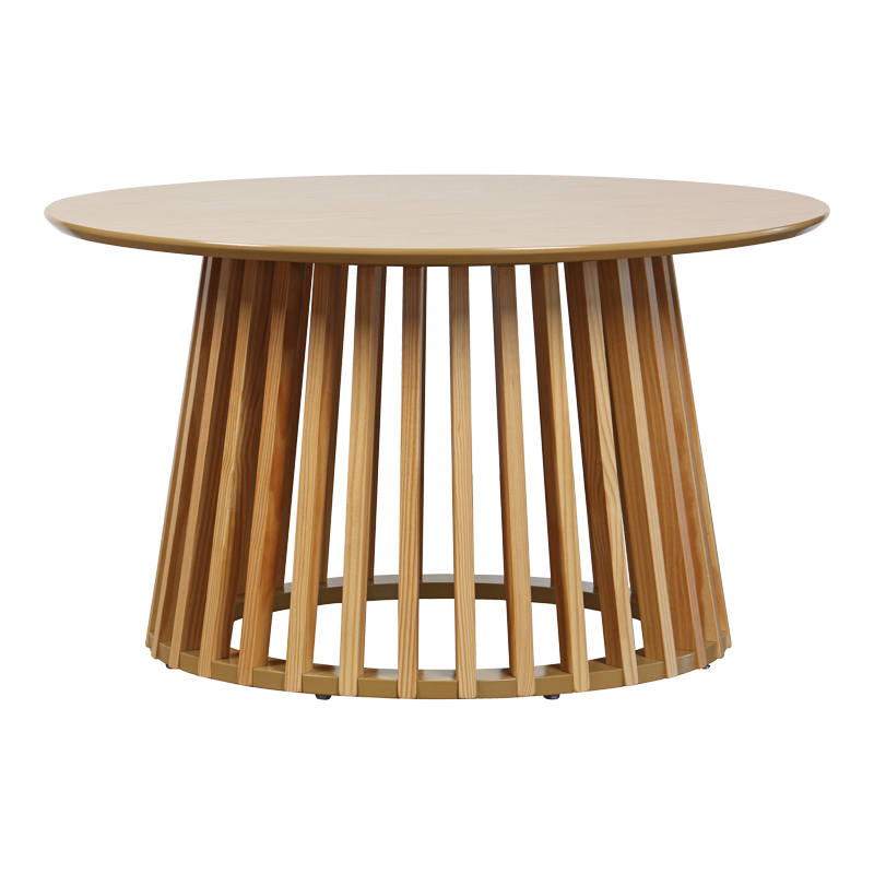 Intrahome Τραπέζι σαλονιού Domonic Intrahome mdf/pw σε φυσική απόχρωση Φ80x45εκ | SKU: INTRAPA-371111134