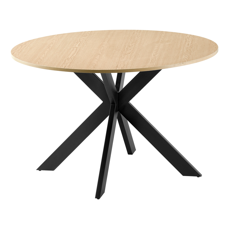 Τραπέζι Jeston pakoword MDF sonoma-πόδι μαύρο μέταλλο Φ120×75εκ 278-000012 Τραπέζι Jeston pakoword MDF sonoma-πόδι μαύρο μέταλλο Φ120×75εκ 278-000012