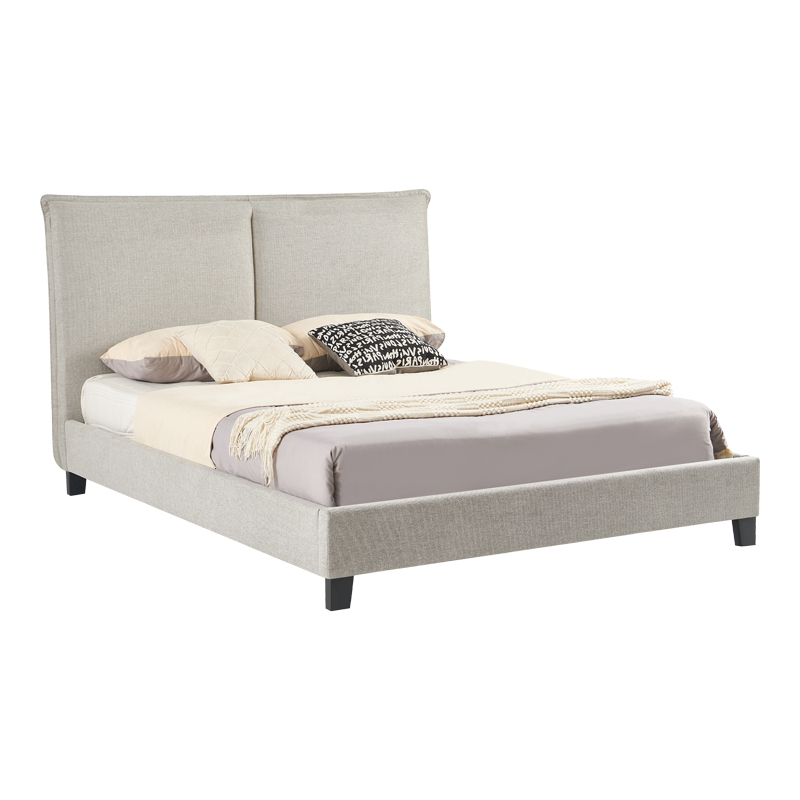 Intrahome Κρεβάτι διπλό Majus Intrahome ύφασμα γκρι-μπεζ 160x200εκ | SKU: INTRAPA-380111121