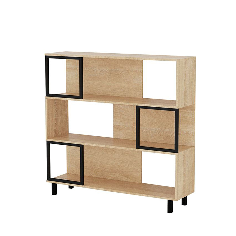 JENGA 115 ΒΙΒΛΙΟΘΗΚΗ SONOMA ΜΑΥΡΟ 100x30xH115cm 28-0132