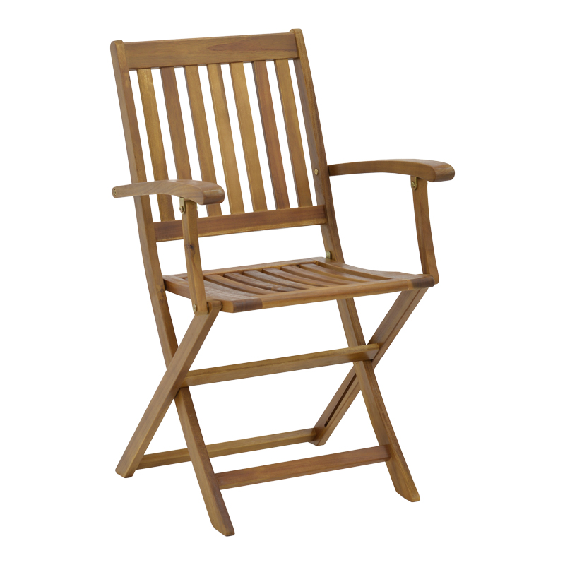 Intrahome Πολυθρόνα Joter Intrahome πτυσσόμενη ξύλο ακακίας φυσικό 53x60x90εκ | SKU: INTRAPA-393111122