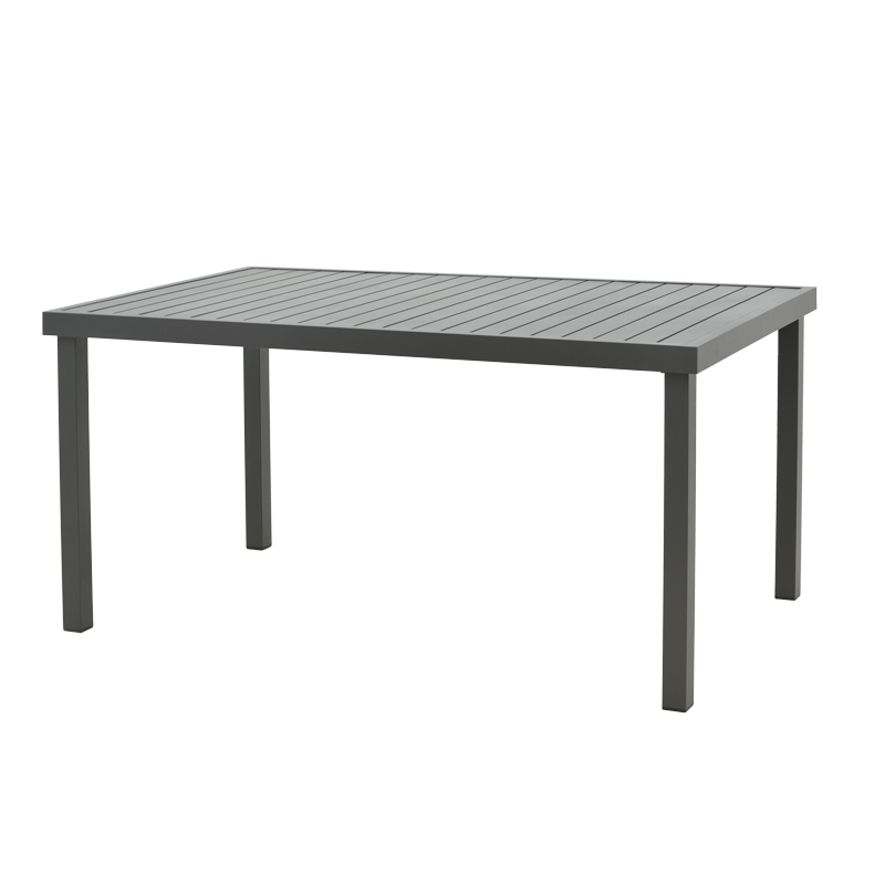 Τραπέζι Kliton  pakoworld αλουμινίου ανθρακί 150x80x74εκ 288-000007