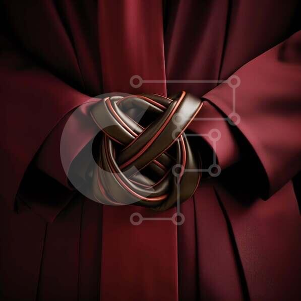 Intra Συλλεκτικό Ξύλινο Παζλ Plywood  4mm - Κομψό καφέ ύφασμα με περίπλοκο κόμπο Σε Ξύλινο Κουτί - Διαστάσεις Puzzle: 10x10 cm – 25 κομμάτια