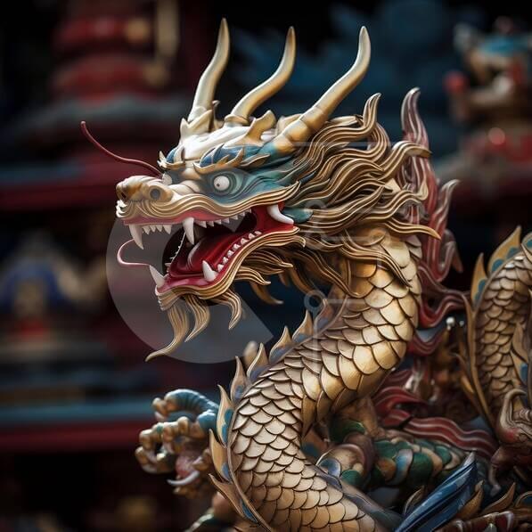 Intra Συλλεκτικό Ξύλινο Παζλ Plywood  4mm - Περίπλοκο γλυπτό δράκου Σε Ξύλινο Κουτί - Διαστάσεις Puzzle: 10x10 cm – 25 κομμάτια