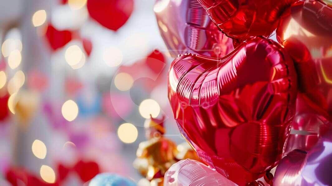 Intra Συλλεκτικό Ξύλινο Παζλ Plywood  4mm - Μπαλόνια σε σχήμα καρδιάς σε διάφορα χρώματα Σε Ξύλινο Κουτί - Διαστάσεις Puzzle: 10x10 cm – 25 κομμάτια