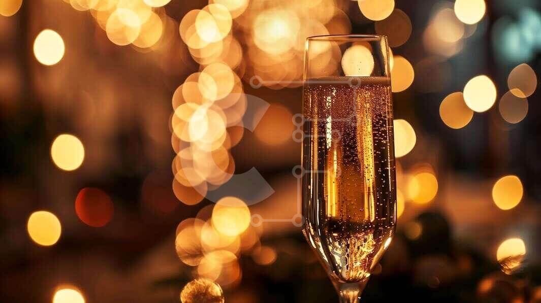 Intra Συλλεκτικό Ξύλινο Παζλ Plywood  4mm - Σαμπάνια σε εορταστική ατμόσφαιρα με λαμπερά φώτα Σε Ξύλινο Κουτί - Διαστάσεις Puzzle: 10x10 cm – 25 κομμάτια