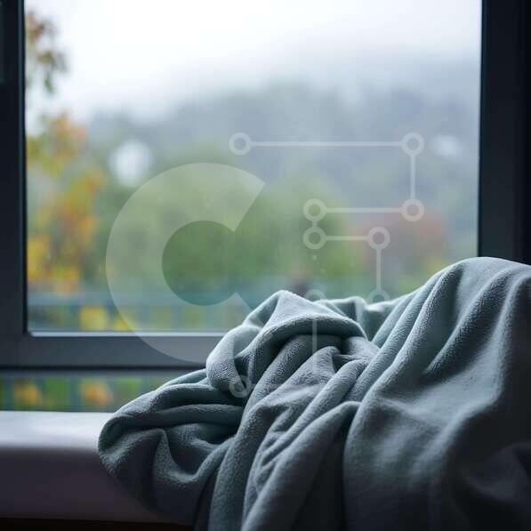 Intra Συλλεκτικό Ξύλινο Παζλ Plywood  4mm - Ζεστή σκηνή εσωτερικού χώρου με κουβέρτα δίπλα στο παράθυρο Σε Ξύλινο Κουτί - Διαστάσεις Puzzle: 10x10 cm – 25 κομμάτια