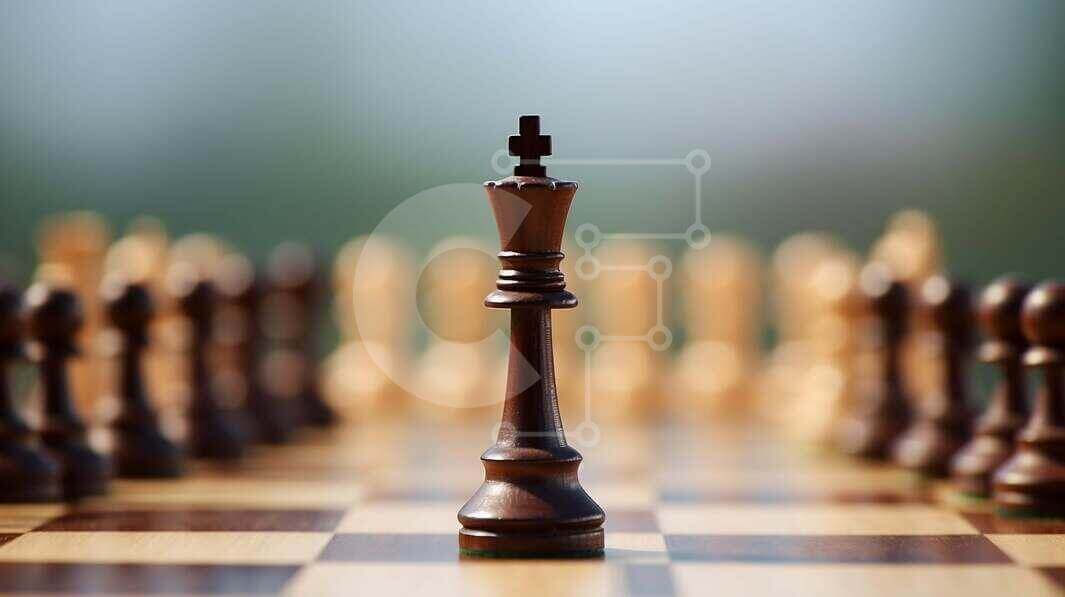 Intra Συλλεκτικό Ξύλινο Παζλ Plywood  4mm - Σκακιστικό βασιλικό κομμάτι σε μια σκακιέρα Σε Ξύλινο Κουτί - Διαστάσεις: 10x10 cm – 25 κομμάτια