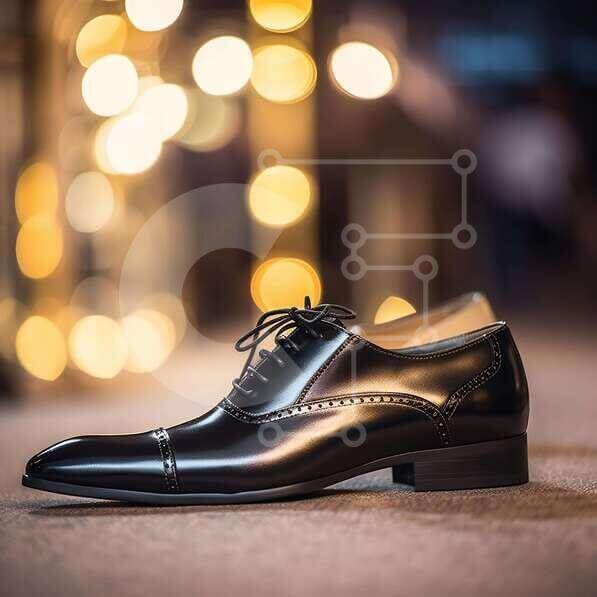 Σετ των 2 Intra Συλλεκτικό Ξύλινο Παζλ Plywood  4mm - Κομψό μαύρο φόρεμα παπούτσι με φώτα Bokeh Σε Ξύλινο Κουτί - Διαστάσεις: 10x10 cm – 25 κομμάτια