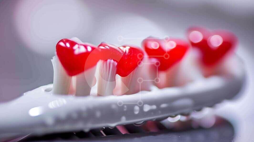 Intra Συλλεκτικό Ξύλινο Παζλ Plywood  4mm - Οδοντόκρεμα σε σχήμα καρδιάς σε οδοντόβουρτσα Σε Ξύλινο Κουτί - Διαστάσεις Puzzle: 10x10 cm – 25 κομμάτια