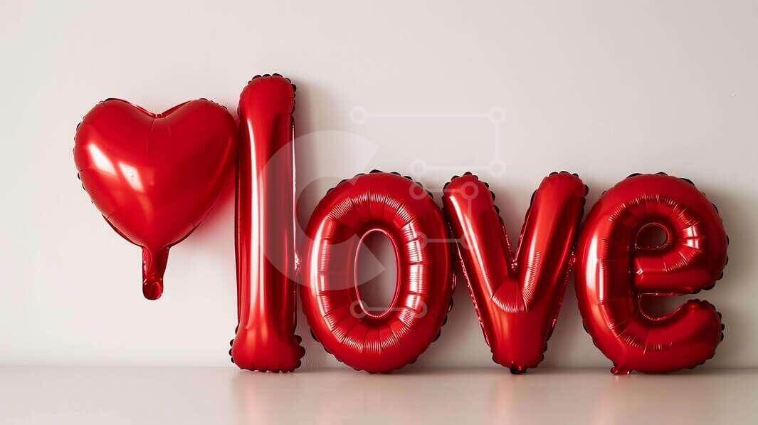 Intra Συλλεκτικό Ξύλινο Παζλ Plywood  4mm - Κόκκινα μπαλόνια αγάπης Σε Ξύλινο Κουτί - Διαστάσεις Puzzle: 10x10 cm – 25 κομμάτια