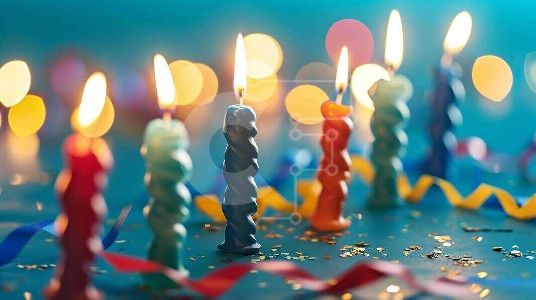 Intra Συλλεκτικό Ξύλινο Παζλ Plywood  4mm - Γιορτινά κεριά γενεθλίων με πολύχρωμες φλόγες Σε Ξύλινο Κουτί - Διαστάσεις Puzzle: 10x10 cm – 25 κομμάτια