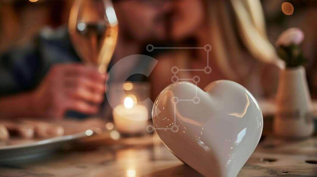 Intra Συλλεκτικό Ξύλινο Παζλ Plywood  4mm - Ρομαντικό δείπνο με διακόσμηση καρδιάς Σε Ξύλινο Κουτί - Διαστάσεις Puzzle: 10x10 cm – 25 κομμάτια