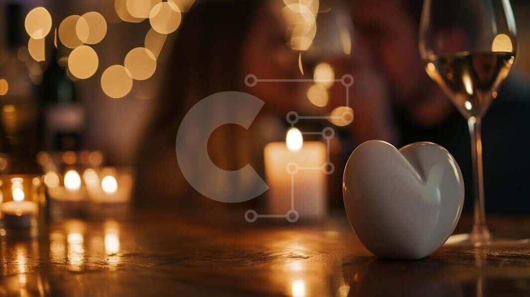 Intra Συλλεκτικό Ξύλινο Παζλ Plywood  4mm - Ρομαντικό δείπνο υπό το φως των κεριών Σε Ξύλινο Κουτί - Διαστάσεις Puzzle: 10x10 cm – 25 κομμάτια