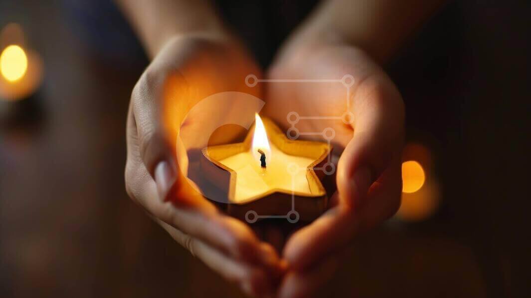 Intra Συλλεκτικό Ξύλινο Παζλ Plywood  4mm - Κερί σε σχήμα αστεριού για τελετουργία ή τελετή Σε Ξύλινο Κουτί - Διαστάσεις Puzzle: 10x10 cm – 25 κομμάτια