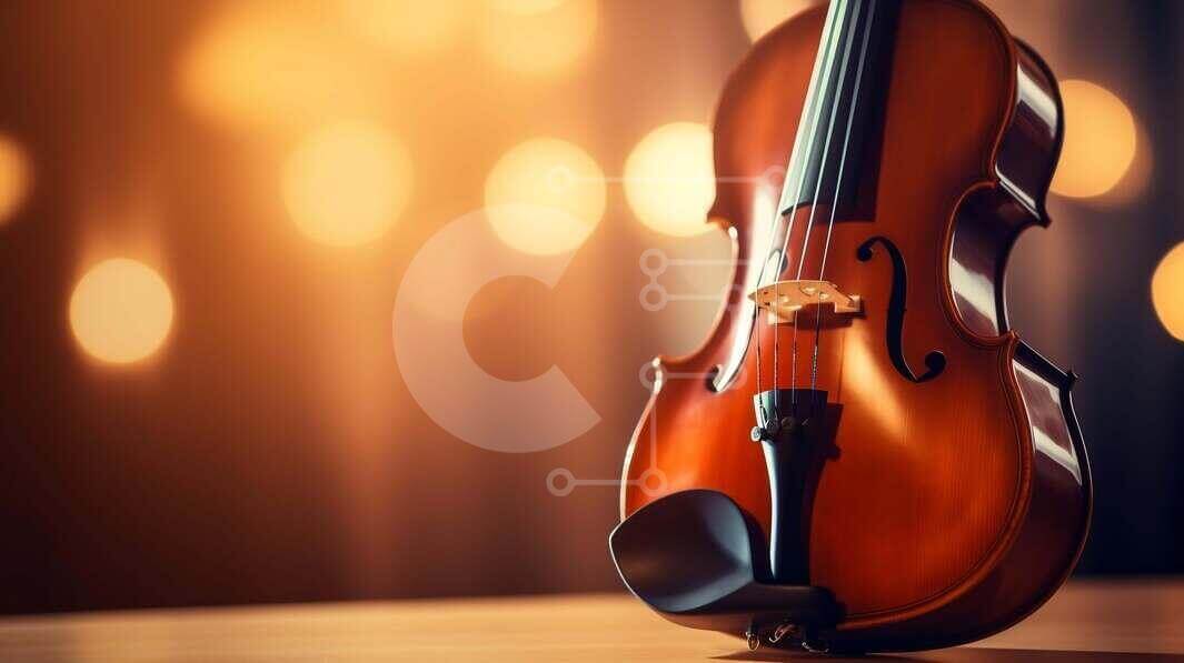 Intra Συλλεκτικό Ξύλινο Παζλ Plywood  4mm - Κομψό βιολί με ζεστό φωτισμό Σε Ξύλινο Κουτί - Διαστάσεις: 10x10 cm – 25 κομμάτια