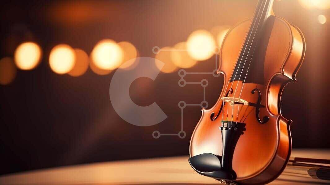 Intra Συλλεκτικό Ξύλινο Παζλ Plywood  4mm - Κομψό βιολί με ζεστά φώτα φόντου Σε Ξύλινο Κουτί - Διαστάσεις: 10x10 cm – 25 κομμάτια