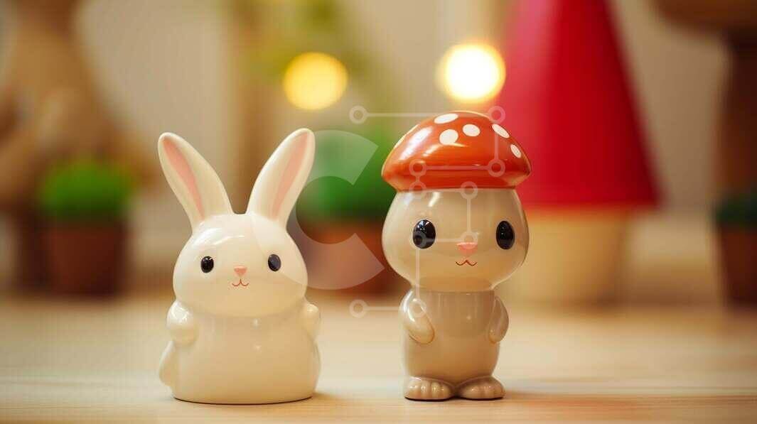 Intra Συλλεκτικό Ξύλινο Παζλ Plywood  4mm - Παιχνιδιάρικα ειδώλια κουνελιών Σε Ξύλινο Κουτί - Διαστάσεις: 10x10 cm – 25 κομμάτια