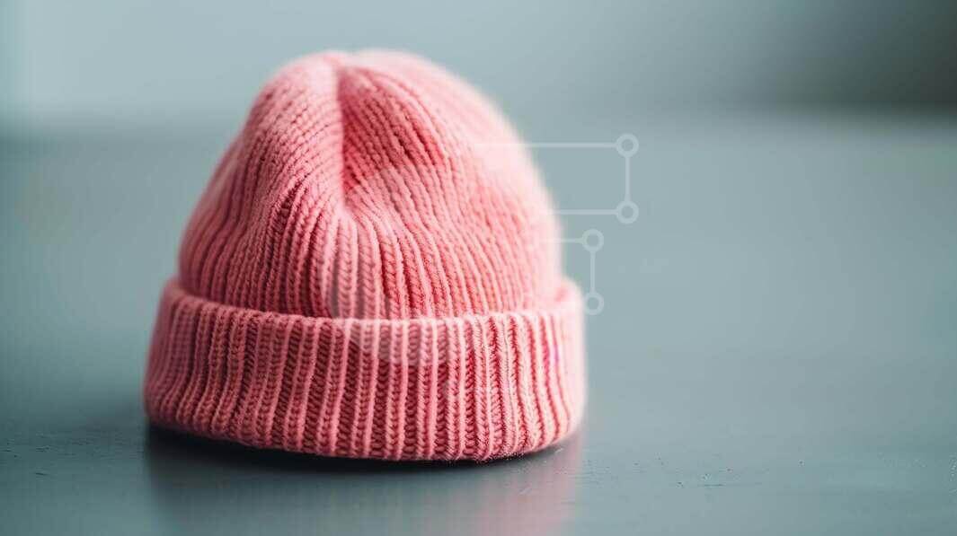 Intra Συλλεκτικό Ξύλινο Παζλ Plywood  4mm - Ροζ πλεκτό καπέλο Beanie Σε Ξύλινο Κουτί - Διαστάσεις Puzzle: 10x10 cm – 25 κομμάτια