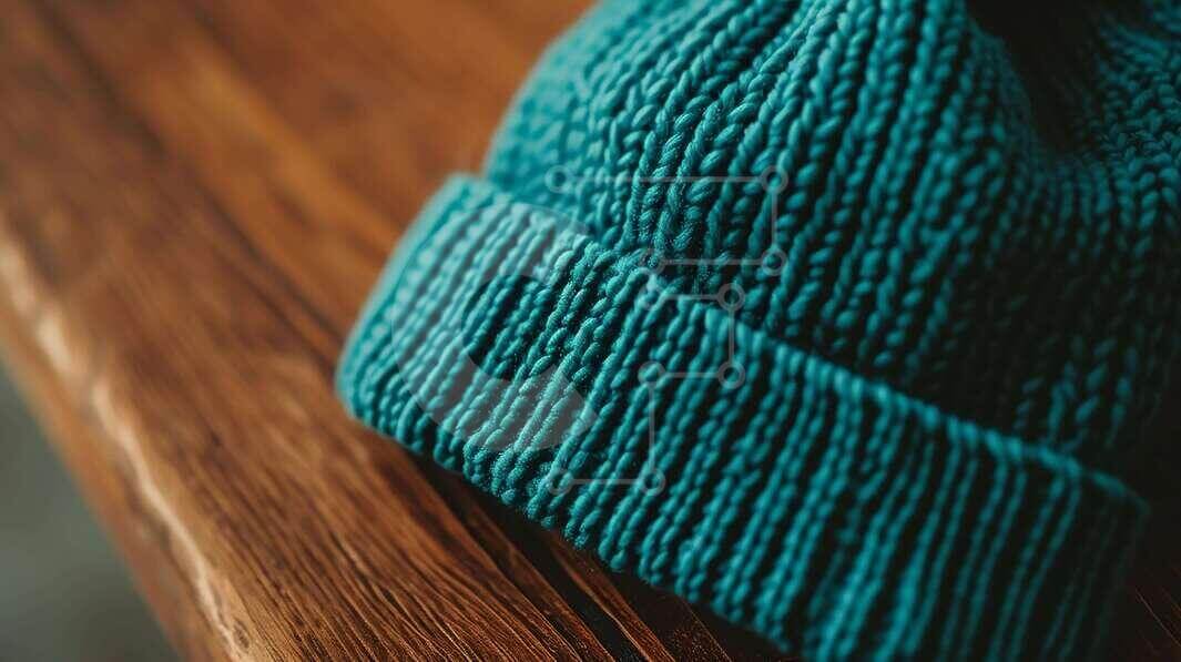 Intra Συλλεκτικό Ξύλινο Παζλ Plywood  4mm - Πλεκτό Beanie σε Ξύλινη Επιφάνεια Σε Ξύλινο Κουτί - Διαστάσεις Puzzle: 10x10 cm – 25 κομμάτια