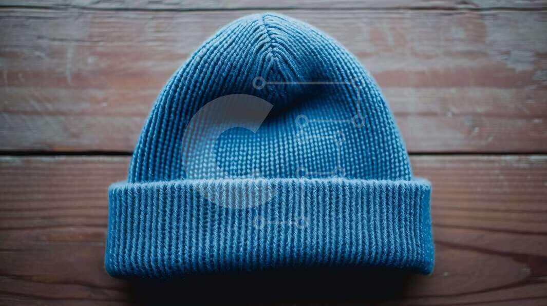 Intra Συλλεκτικό Ξύλινο Παζλ Plywood  4mm - Κίτρινο πλεκτό καπέλο Beanie σε ξύλινη επιφάνεια Σε Ξύλινο Κουτί - Διαστάσεις Puzzle: 10x10 cm – 25 κομμάτια