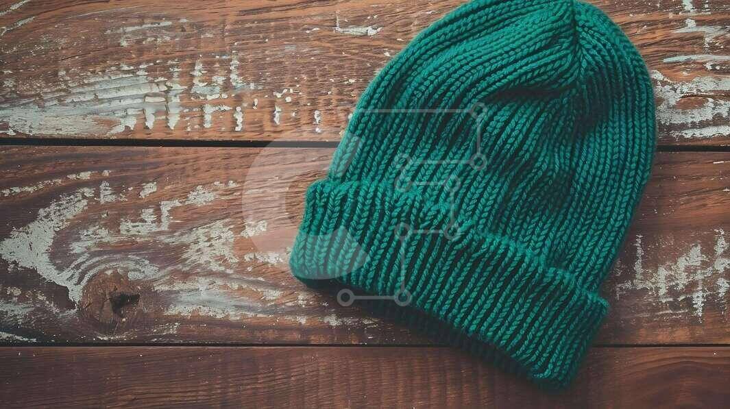 Σετ των 2 Intra Συλλεκτικό Ξύλινο Παζλ Plywood  4mm - Πλεκτό πράσινο φασόλι σε ξύλινη επιφάνεια Σε Ξύλινο Κουτί - Διαστάσεις: 10x10 cm – 25 κομμάτια