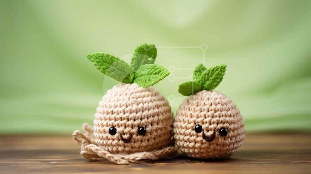 Intra Συλλεκτικό Ξύλινο Παζλ Plywood  4mm - Smiling Crocheted Carrots - Handcrafted Artwork Σε Ξύλινο Κουτί - Διαστάσεις Puzzle: 10x10 cm – 25 κομμάτια