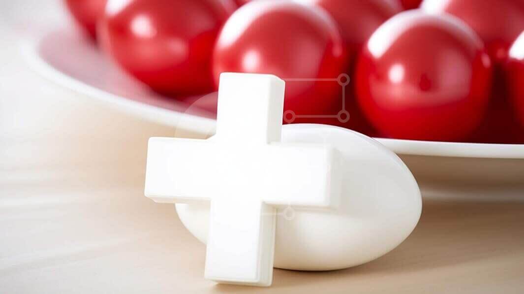 Intra Συλλεκτικό Ξύλινο Παζλ Plywood  4mm - Εορταστικός Πασχαλινός Σταυρός με κόκκινα αυγά Σε Ξύλινο Κουτί - Διαστάσεις: 10x10 cm – 25 κομμάτια