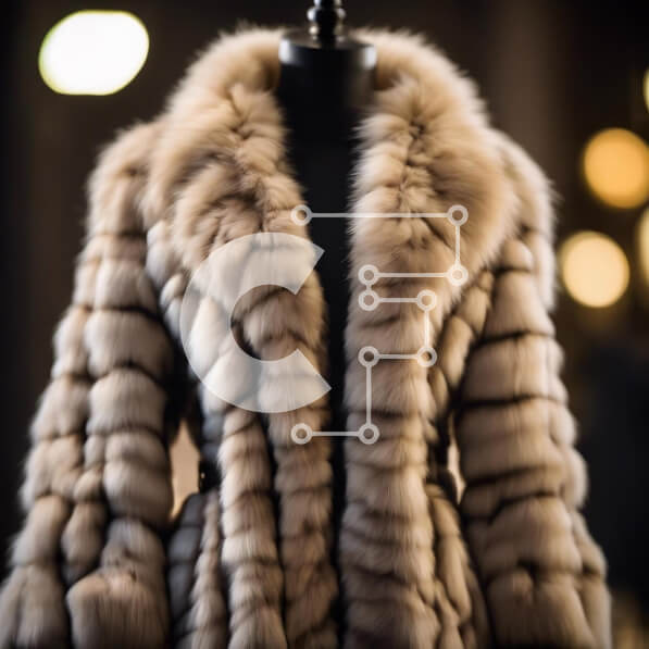 Σετ των 2 Intra Συλλεκτικό Ξύλινο Παζλ Plywood  4mm - Παλτό με επένδυση από γούνα σε μανεκέν με οπίσθιο φωτισμό οθόνης Σε Ξύλινο Κουτί - Διαστάσεις: 10x10 cm – 25 κομμάτια