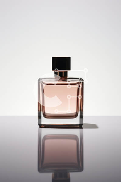 Intra Συλλεκτικό Ξύλινο Παζλ Plywood  4mm - Μπουκάλι αρώματος σε γυάλινο τραπέζι Σε Ξύλινο Κουτί - Διαστάσεις Puzzle: 10x10 cm – 25 κομμάτια