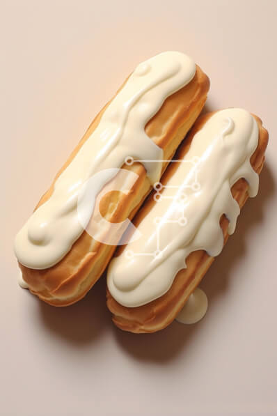 Σετ των 2 Intra Συλλεκτικό Ξύλινο Παζλ Plywood  4mm - Παραδοσιακά γαλλικά αρτοσκευάσματα με γλάσο σε λευκή επιφάνεια Σε Ξύλινο Κουτί - Διαστάσεις: 10x10 cm – 25 κομμάτια