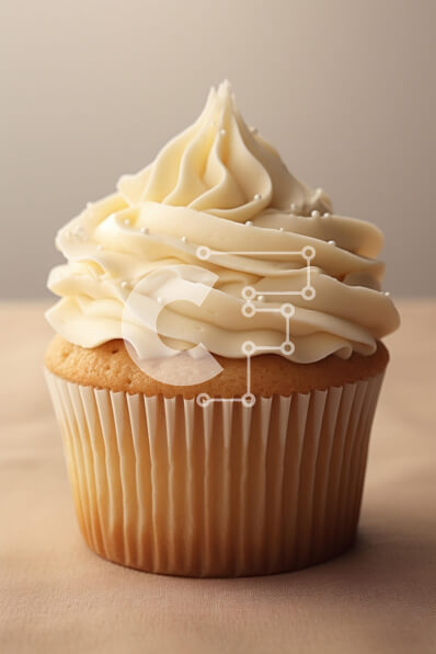 Σετ των 2 Intra Συλλεκτικό Ξύλινο Παζλ Plywood  4mm - Φρεσκοψημένο Cupcake με White Frosting Σε Ξύλινο Κουτί - Διαστάσεις: 10x10 cm – 25 κομμάτια