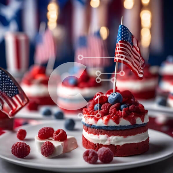 Σετ των 2 Intra Συλλεκτικό Ξύλινο Παζλ Plywood  4mm - Επιδόρπια με πατριωτικό θέμα για τους εορτασμούς της Ημέρας της Ανεξαρτησίας Σε Ξύλινο Κουτί - Διαστάσεις: 10x10 cm – 25 κομμάτια