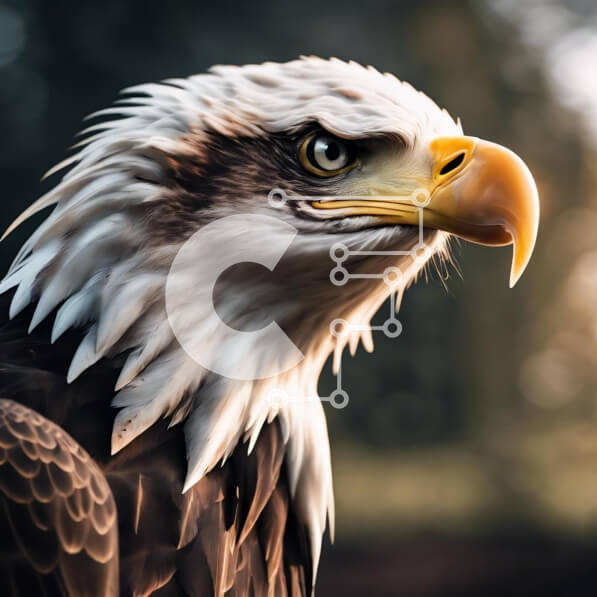 Intra Συλλεκτικό Ξύλινο Παζλ Plywood  4mm - Κοντινό πλάνο Majestic Eagle Σε Ξύλινο Κουτί - Διαστάσεις: 10x10 cm – 25 κομμάτια