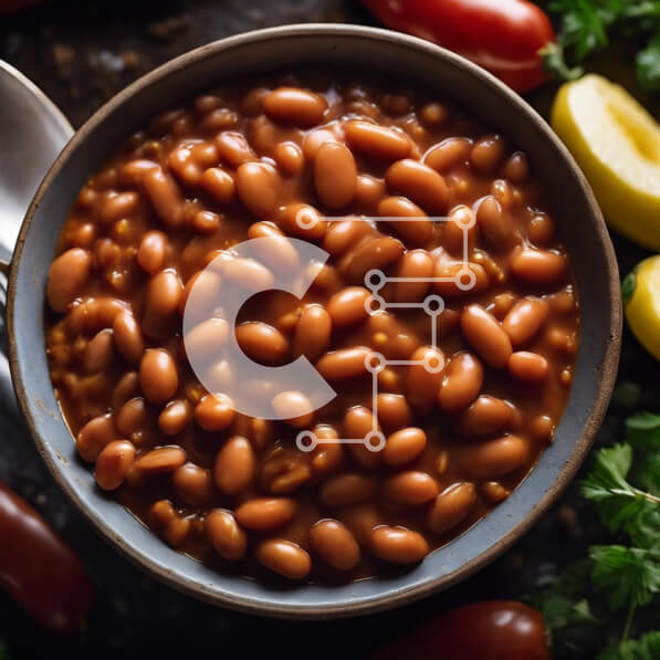 Σετ των 2 Intra Συλλεκτικό Ξύλινο Παζλ Plywood  4mm - Νόστιμο μπολ με φασόλια και λαχανικά με ψωμί στο φόντο Σε Ξύλινο Κουτί - Διαστάσεις: 10x10 cm – 25 κομμάτια