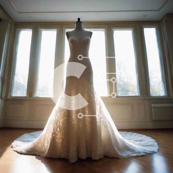 Σετ των 2 Intra Συλλεκτικό Ξύλινο Παζλ Plywood  4mm - Φόρεμα μανεκέν που εμφανίζεται μπροστά από μεγάλα παράθυρα Σε Ξύλινο Κουτί - Διαστάσεις: 10x10 cm – 25 κομμάτια