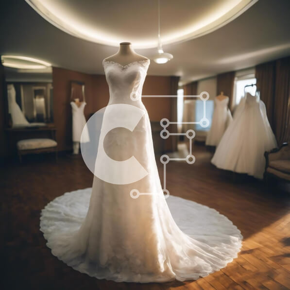 Σετ των 2 Intra Συλλεκτικό Ξύλινο Παζλ Plywood  4mm - Νυφικό μανεκέν σε κατάστημα νυφικών Σε Ξύλινο Κουτί - Διαστάσεις: 10x10 cm – 25 κομμάτια