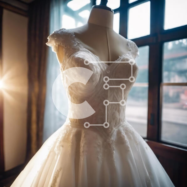 Σετ των 2 Intra Συλλεκτικό Ξύλινο Παζλ Plywood  4mm - Λευκό νυφικό που εμφανίζεται μπροστά από το ανοιχτό παράθυρο Σε Ξύλινο Κουτί - Διαστάσεις: 10x10 cm – 25 κομμάτια